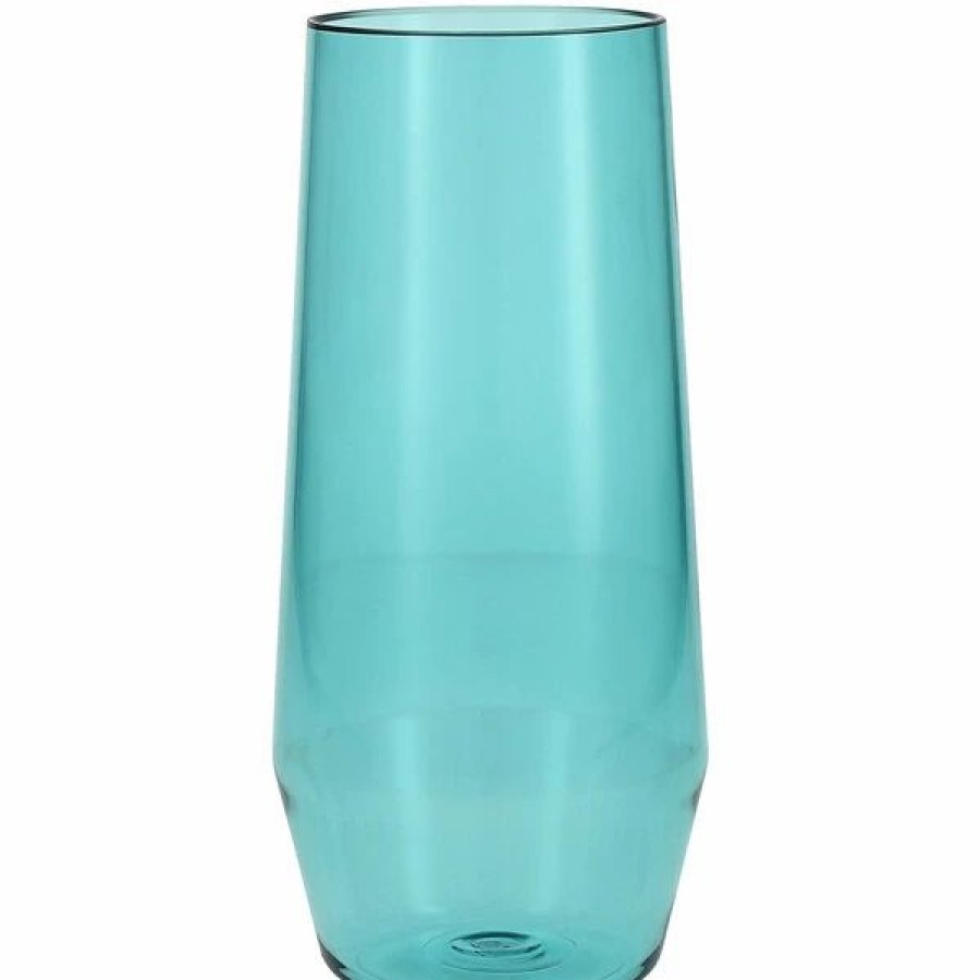 Reusable Plastic Beverageware * | Fortessa Tableware Solutions Fortessa Sole 18 Oz. Aqua Sky Tritan Plastic Beverage Glass 12/Case