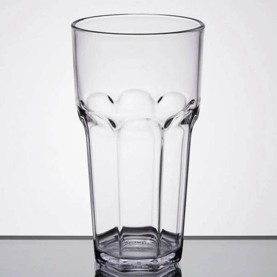 Reusable Plastic Beverageware * | Carlisle 582207 Louis 22 Oz. Clear San Plastic Tumbler 24/Case