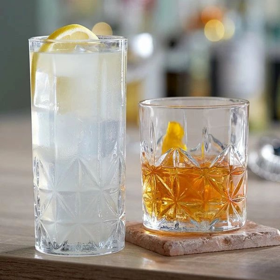 Glassware * | Acopa Gardenia Rocks / Old Fashioned And Highball Glass Set 24/Set