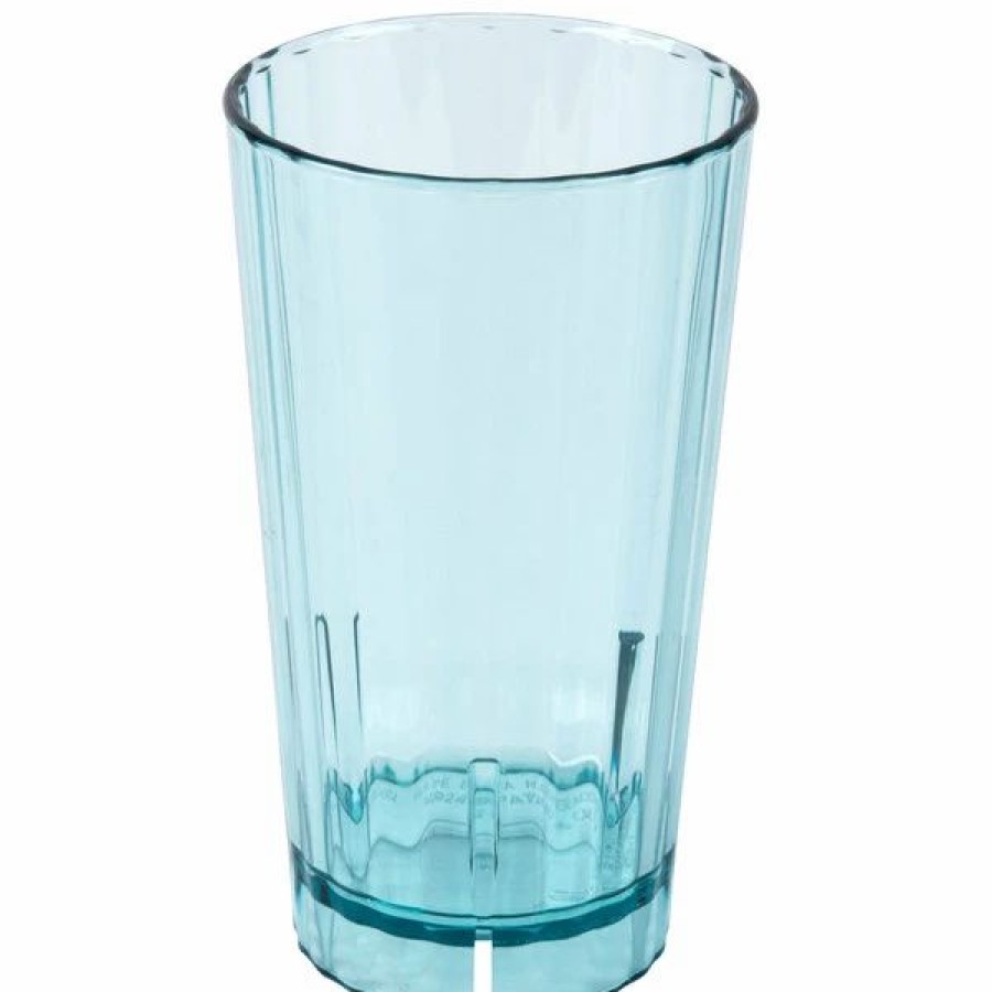 Reusable Plastic Beverageware * | Cambro Ht120Cw196 Camwear Huntington 12 Oz. Azure Blue Customizable Polycarbonate Tumbler 36/Case