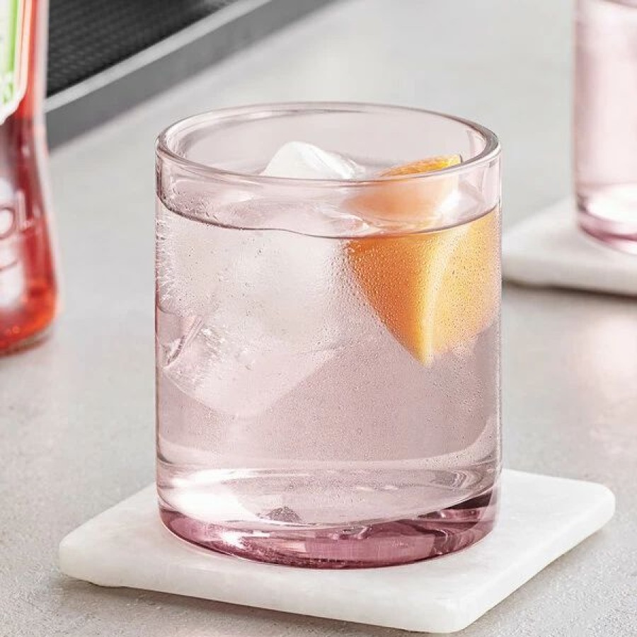 Novelty & Specialty Beverageware * | Acopa Pangea 10 Oz. Mauve Rocks / Old Fashioned Glass 12/Case