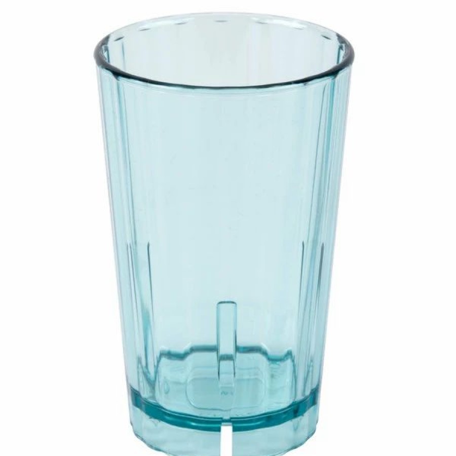 Reusable Plastic Beverageware * | Cambro Ht8Cw196 Camwear Huntington 8 Oz. Azure Blue Customizable Polycarbonate Tumbler 36/Case