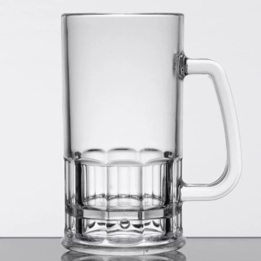 Reusable Plastic Beverageware * | Get Enterprises Get 00085-1-San-Cl 20 Oz. Customizable San Plastic Beer Mug 12/Pack