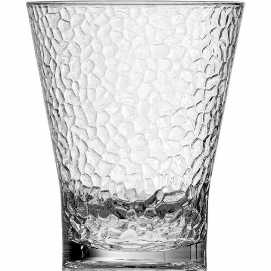 Reusable Plastic Beverageware * | Fortessa Tableware Solutions Fortessa Outside 10 Oz. Hammered Tritan Plastic Juice Glass 24/Case