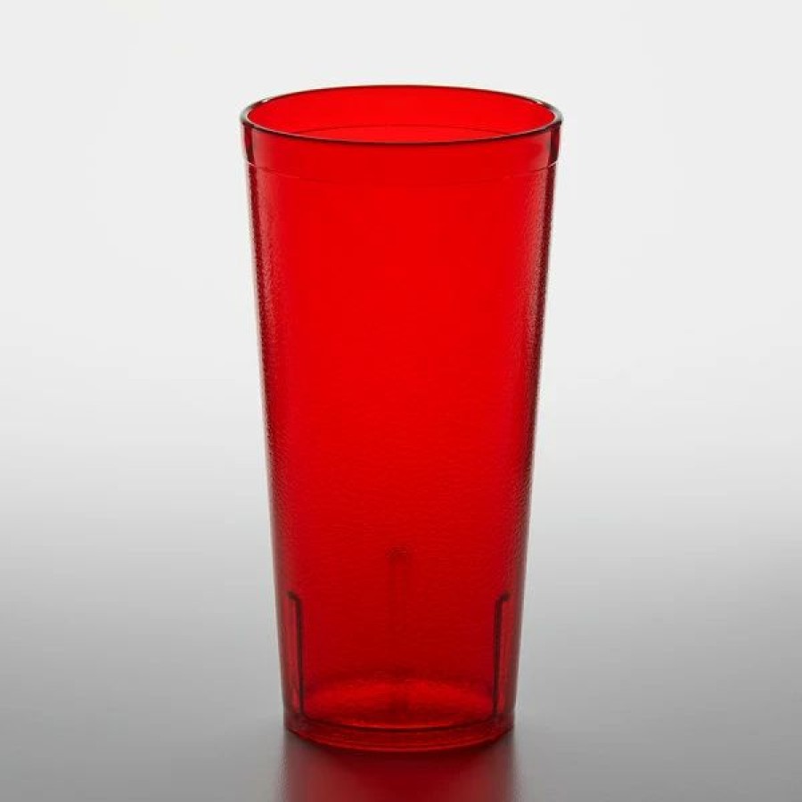 Reusable Plastic Beverageware * | Get Enterprises Get 6620-1-R 20 Oz. Red Customizable San Plastic Pebbled Tumbler 72/Case