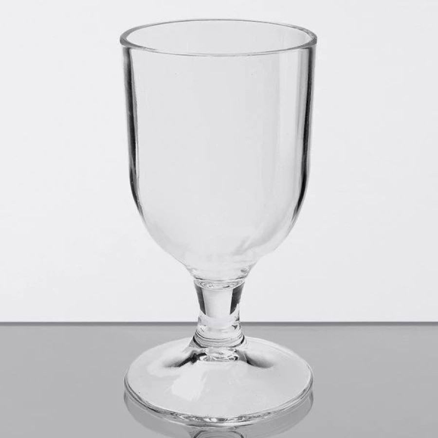 Reusable Plastic Beverageware * | Get Enterprises Get Sw-1413-1-Cl 8 Oz. Customizable San Plastic Goblet 24/Case