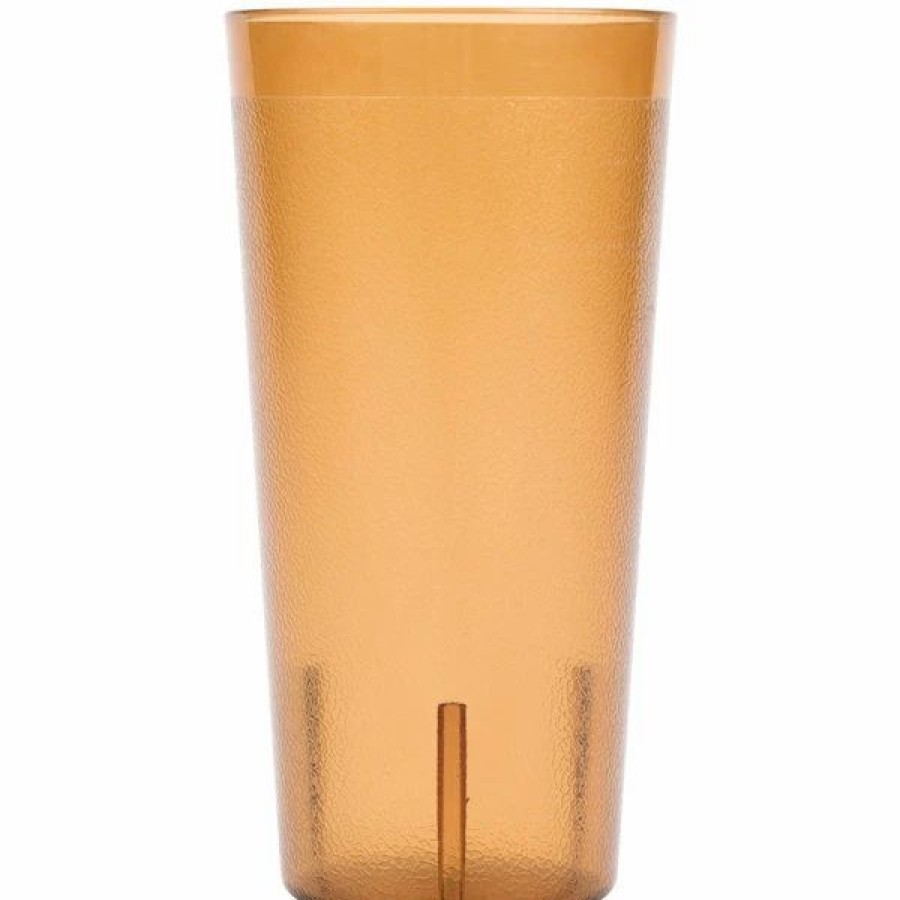 Reusable Plastic Beverageware * | Cambro 2000P153 Colorware 22 Oz. Amber Customizable San Plastic Tumbler 72/Case