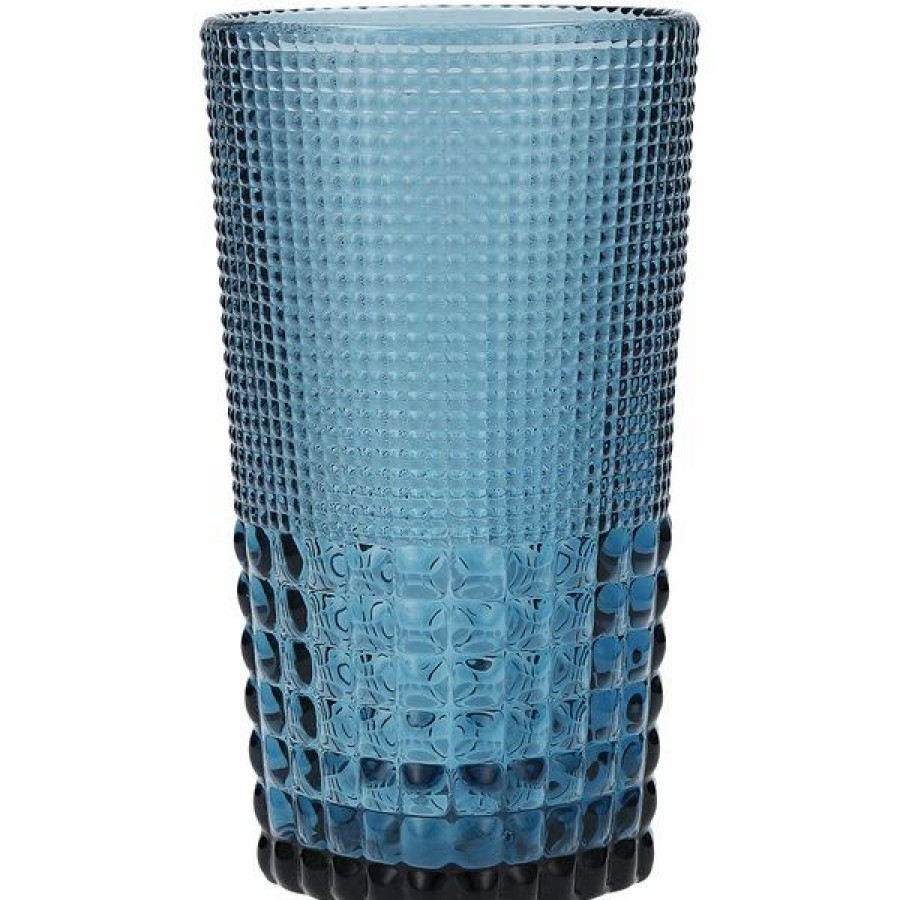 Novelty & Specialty Beverageware * | Fortessa Tableware Solutions Fortessa Malcolm 15 Oz. Cornflower Blue Beverage Glass 24/Case