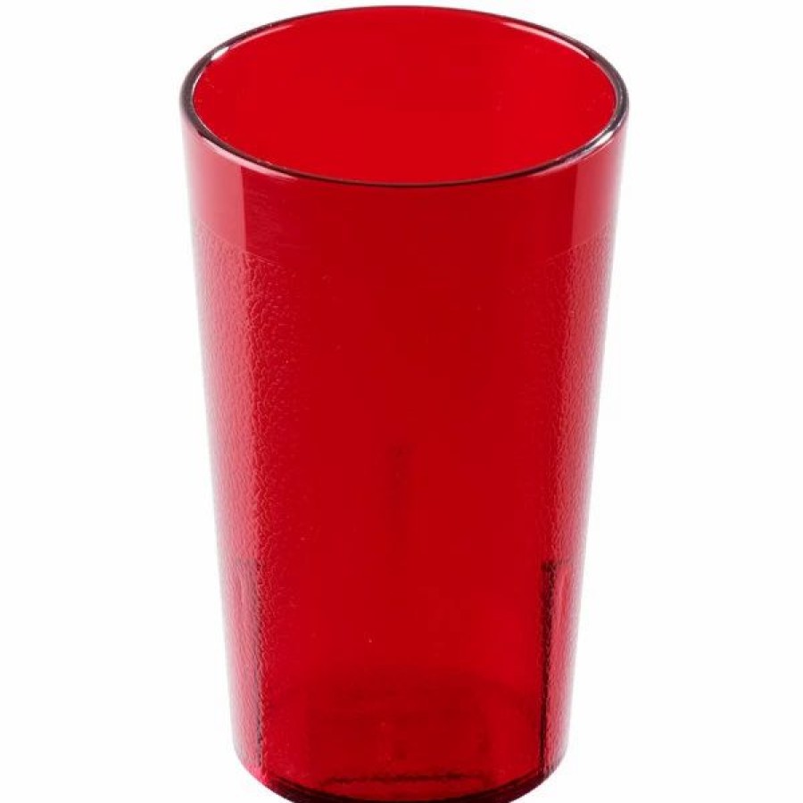 Reusable Plastic Beverageware * | Cambro 950P2156 Colorware 9.8 Oz. Ruby Red Customizable San Plastic Tumbler 24/Case