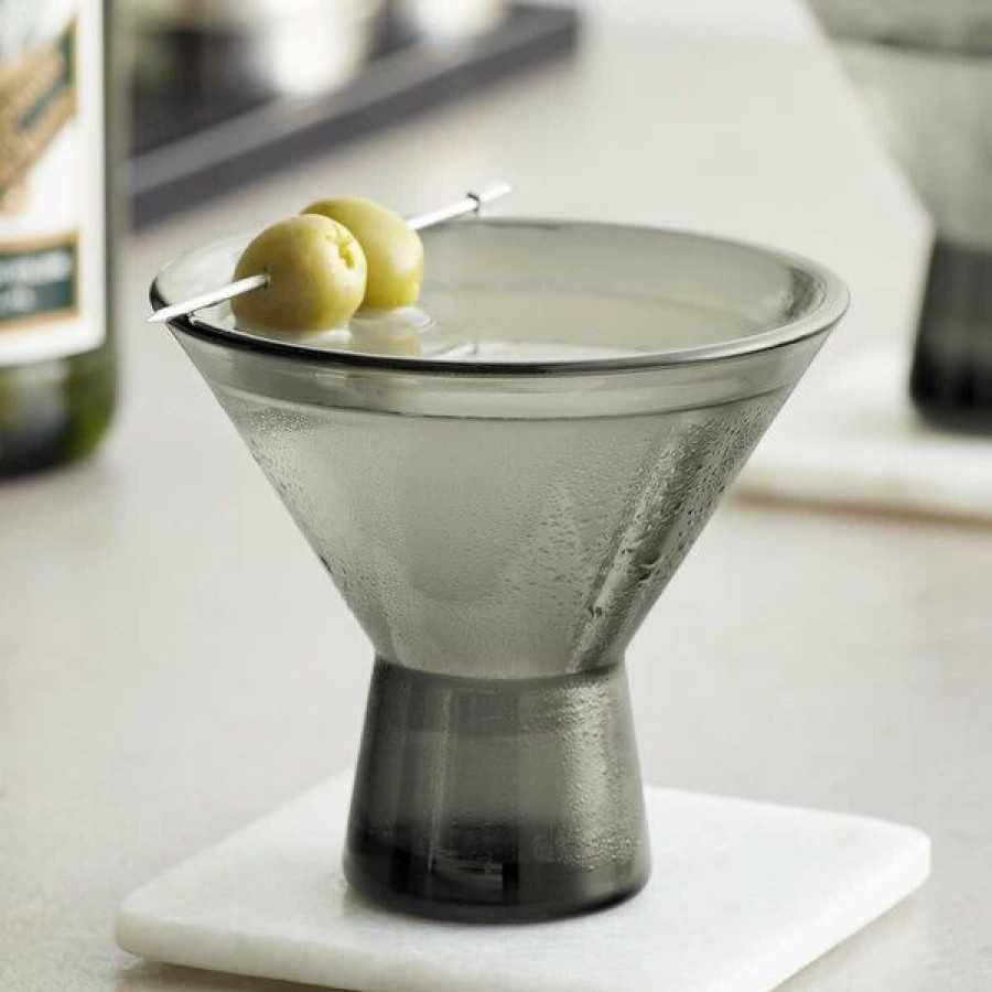 Novelty & Specialty Beverageware * | Acopa Pangea 6 Oz. Gray Martini Glass 12/Case