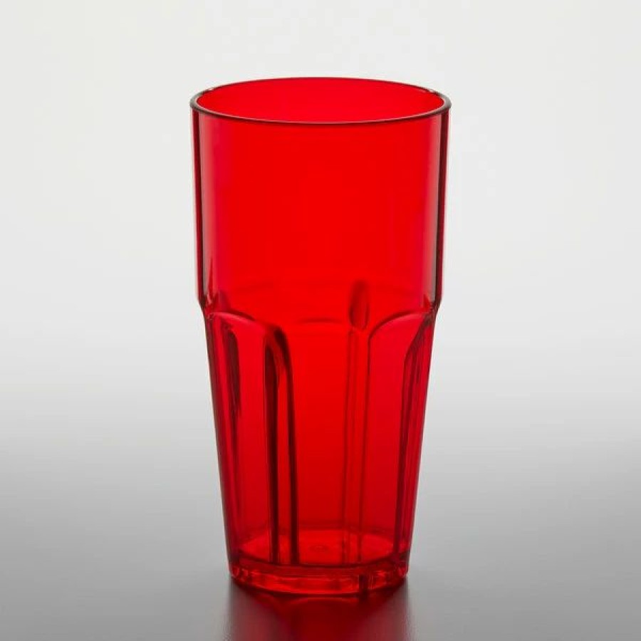 Reusable Plastic Beverageware * | Get Enterprises Get 9922-1-R Bahama 22 Oz. Red Customizable San Plastic Tumbler 72/Case