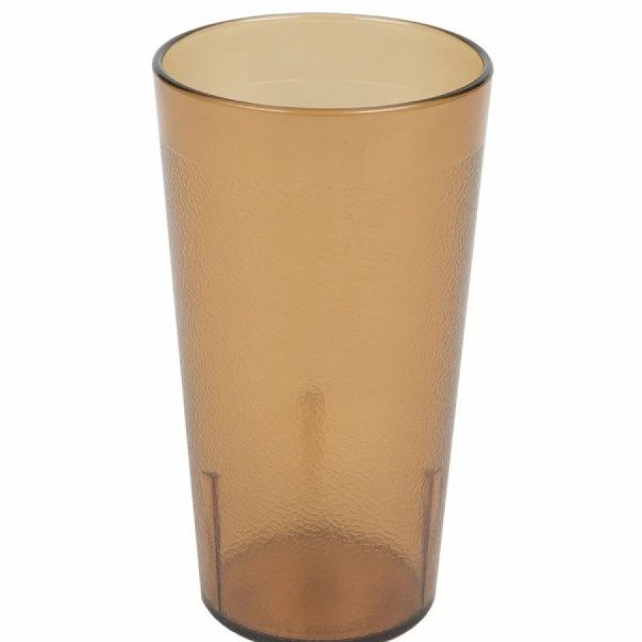 Reusable Plastic Beverageware * | Cambro 1200P2153 Colorware 12.6 Oz. Amber Customizable San Plastic Tumbler 24/Case