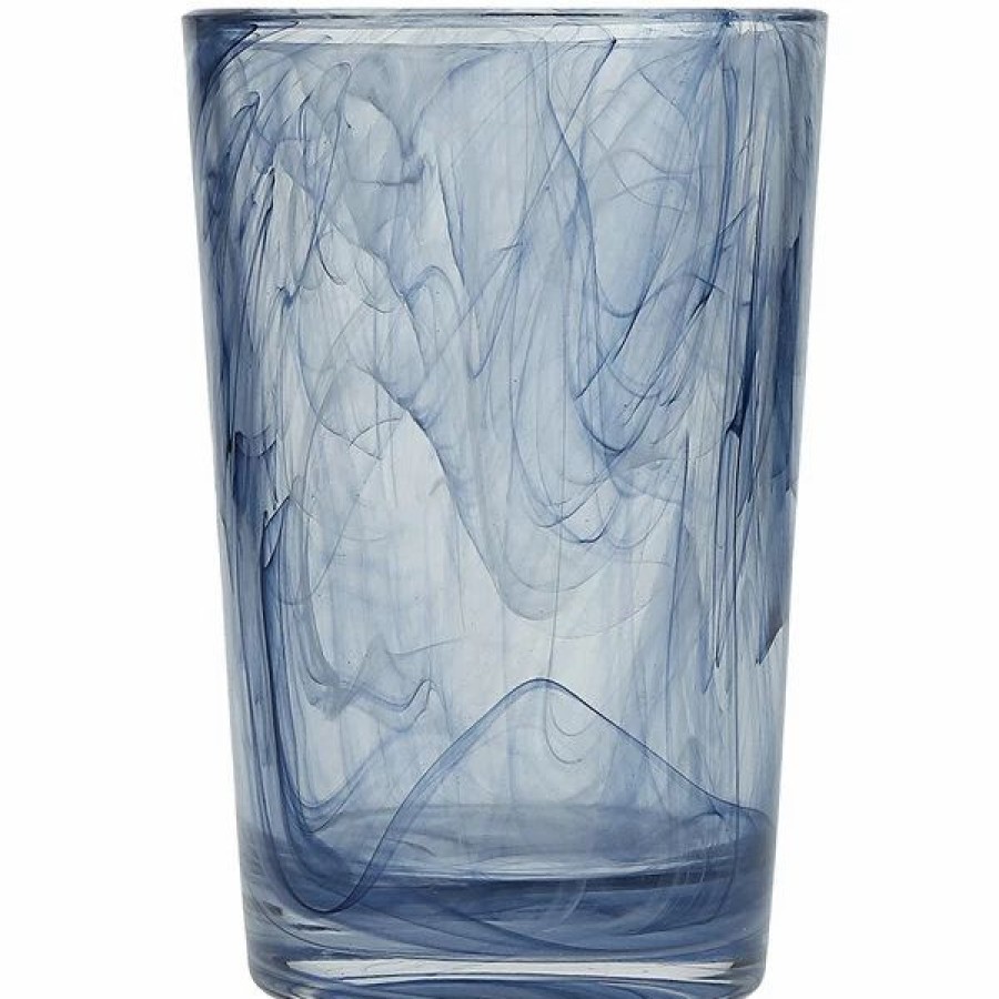 Novelty & Specialty Beverageware * | Fortessa Tableware Solutions Fortessa Swirl 14 Oz. Ink Blue Beverage Glass 6/Case