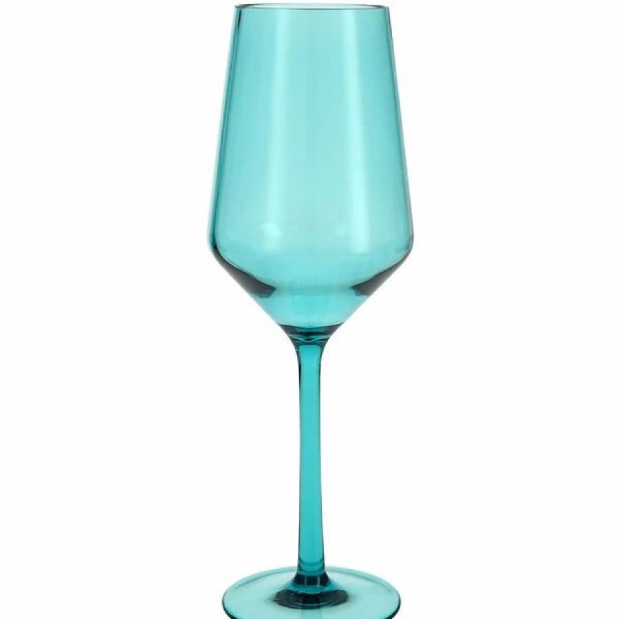 Reusable Plastic Beverageware * | Fortessa Tableware Solutions Fortessa Sole 13 Oz. Aqua Sky Tritan Plastic White Wine Glass 12/Case