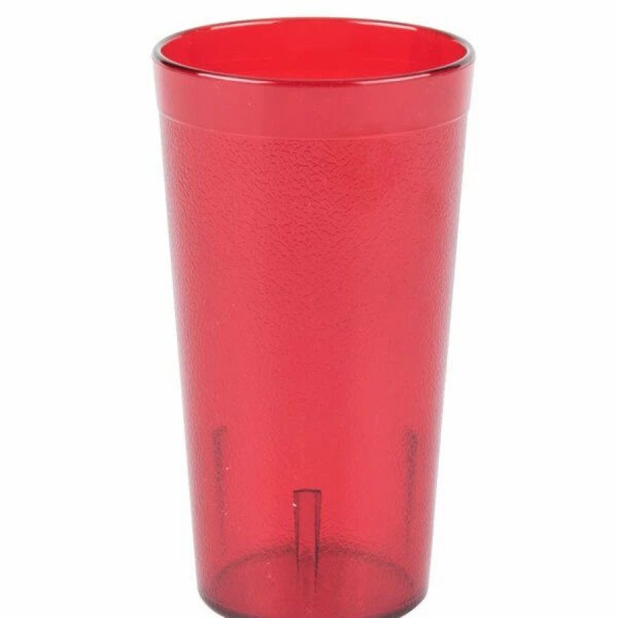 Reusable Plastic Beverageware * | Carlisle 521210 Stackable 12 Oz. Ruby San Plastic Tumbler 6/Pack