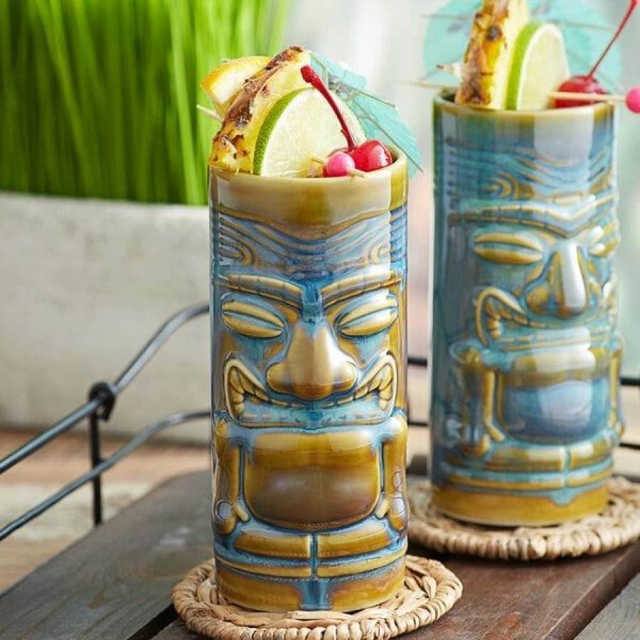 Glassware * | Tuxton Gz5-160 Peacock 16 Oz. Ceramic Tiki Mug 12/Pack