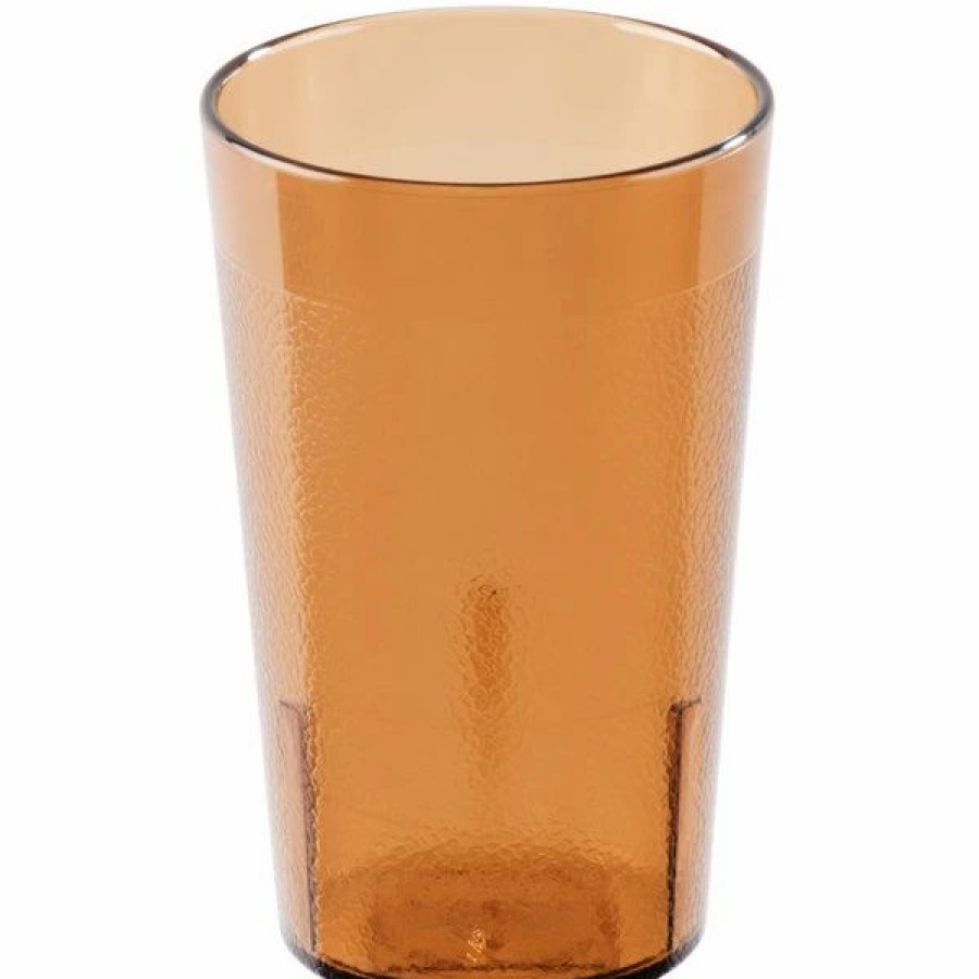 Reusable Plastic Beverageware * | Cambro 800P2153 Colorware 7.8 Oz. Amber Customizable San Plastic Tumbler 24/Case