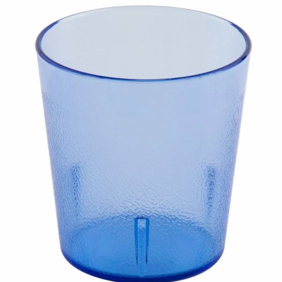 Reusable Plastic Beverageware * | Cambro 900P2401 Colorware 9.7 Oz. Slate Blue Customizable San Plastic Tumbler 24/Case