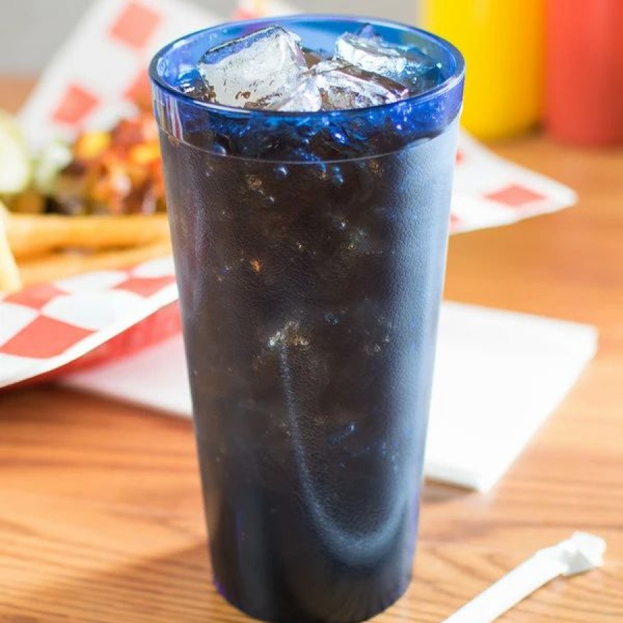 Reusable Plastic Beverageware * | Carlisle 522047 Stackable 20 Oz. Royal Blue San Plastic Tumbler 72/Case