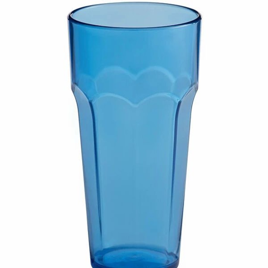 Reusable Plastic Beverageware * | Choice 16 Oz. Blue San Plastic Paneled Tumbler 12/Pack