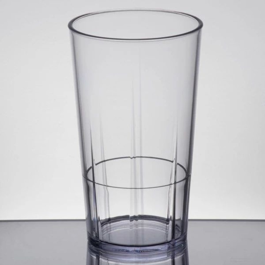 Reusable Plastic Beverageware * | Cambro Ldt16152 Lido 16 Oz. Clear San Plastic Tumbler 36/Case