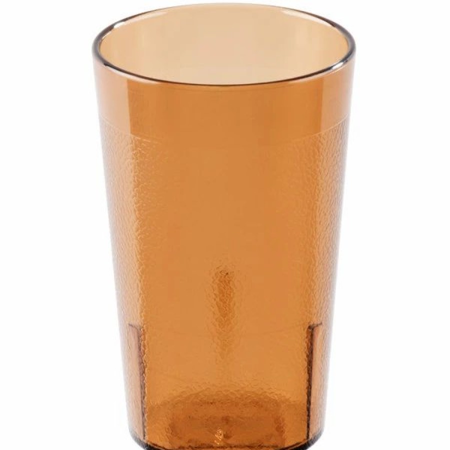 Reusable Plastic Beverageware * | Cambro 800P153 Colorware 7.8 Oz. Amber Customizable San Plastic Tumbler 72/Case