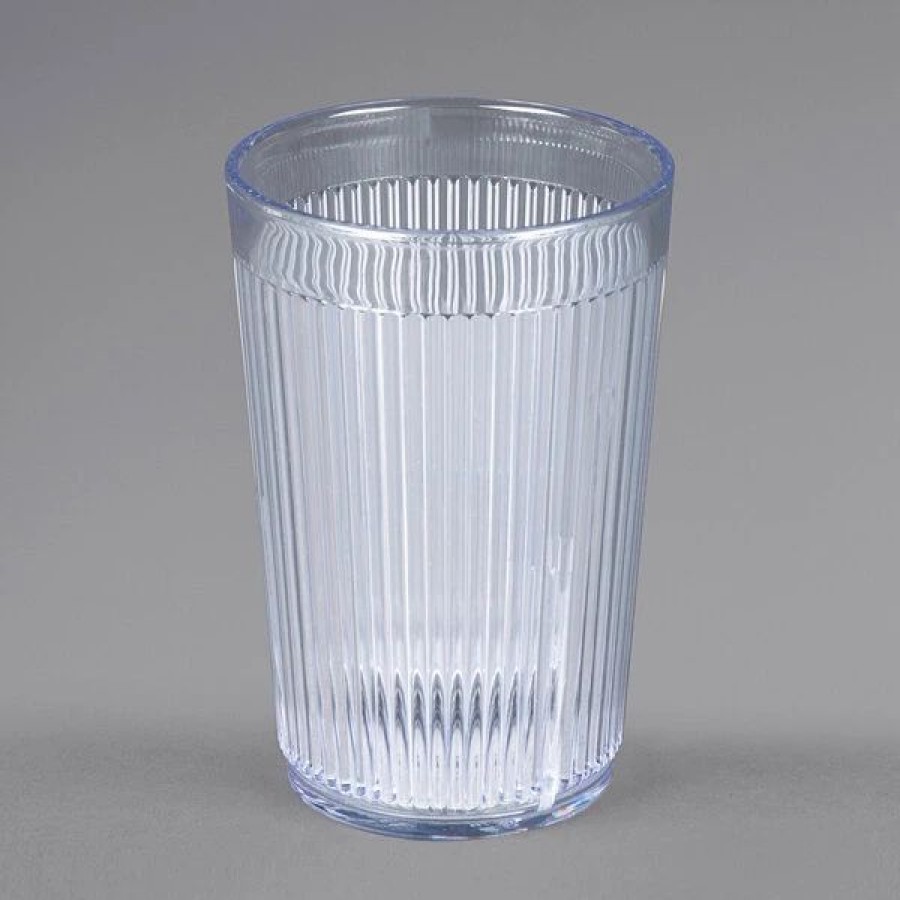 Reusable Plastic Beverageware * | Carlisle 400807 Crystalon Stack-All 8.3 Oz. Clear San Plastic Tumbler 12/Case