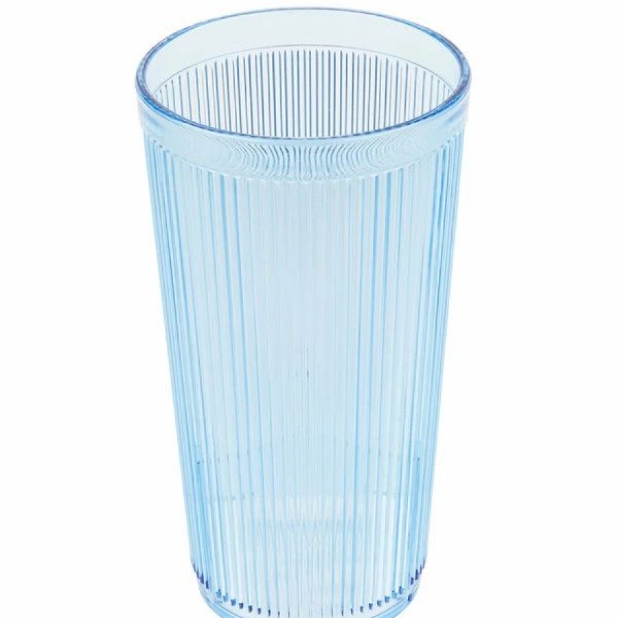 Reusable Plastic Beverageware * | Carlisle 402054 Crystalon Stack-All 20.7 Oz. Blue San Plastic Tumbler 12/Case