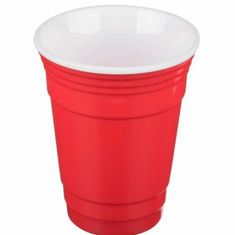 Reusable Plastic Beverageware * | Get Enterprises Get Sc-16-R To-Go 16 Oz. Red Customizable Plastic Reusable Tumbler 24/Case