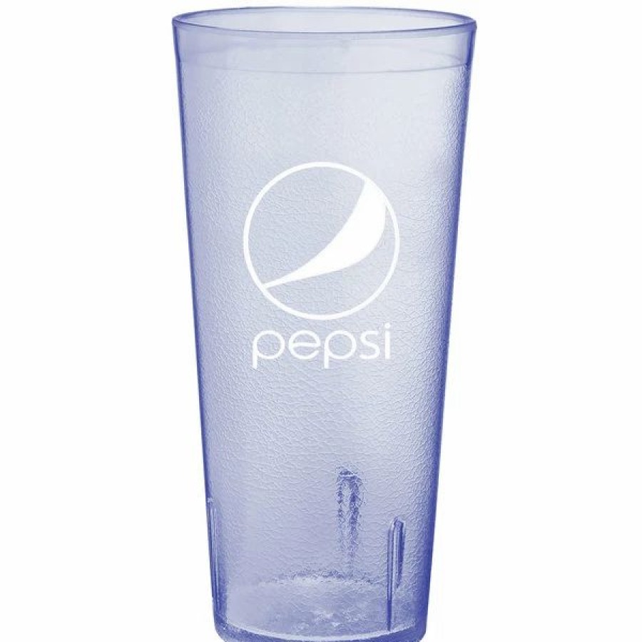 Reusable Plastic Beverageware * | Get Enterprises Get 6624-Bp 24 Oz. Blue Pepsi San Plastic Pebbled Tumbler 72/Case