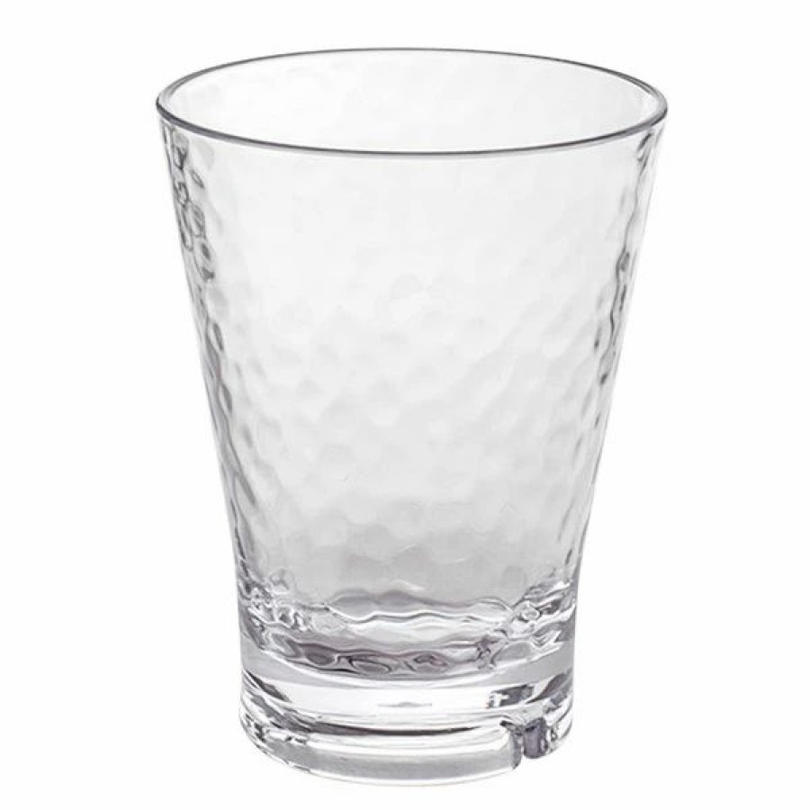 Reusable Plastic Beverageware * | Front Of The House Ado011Clt23 Drinkwise 12 Oz. Hammered Tritan Plastic Double Rocks / Old Fashioned Glass 12/Pack