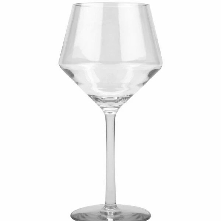 Reusable Plastic Beverageware * | Get Enterprises Get Sw-2000-Cl Via 18 Oz. Customizable Tritan Plastic Wine Glass 24/Case