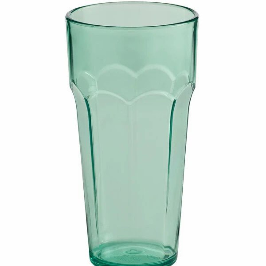 Reusable Plastic Beverageware * | Choice 16 Oz. Green San Plastic Paneled Tumbler 12/Pack