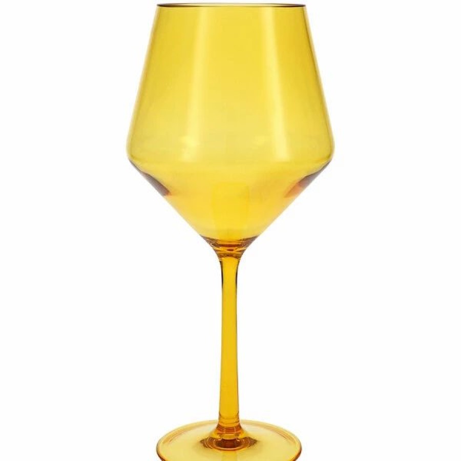 Reusable Plastic Beverageware * | Fortessa Tableware Solutions Fortessa Sole 22 Oz. Yellow Sun Tritan Plastic Red Wine Glass 12/Case