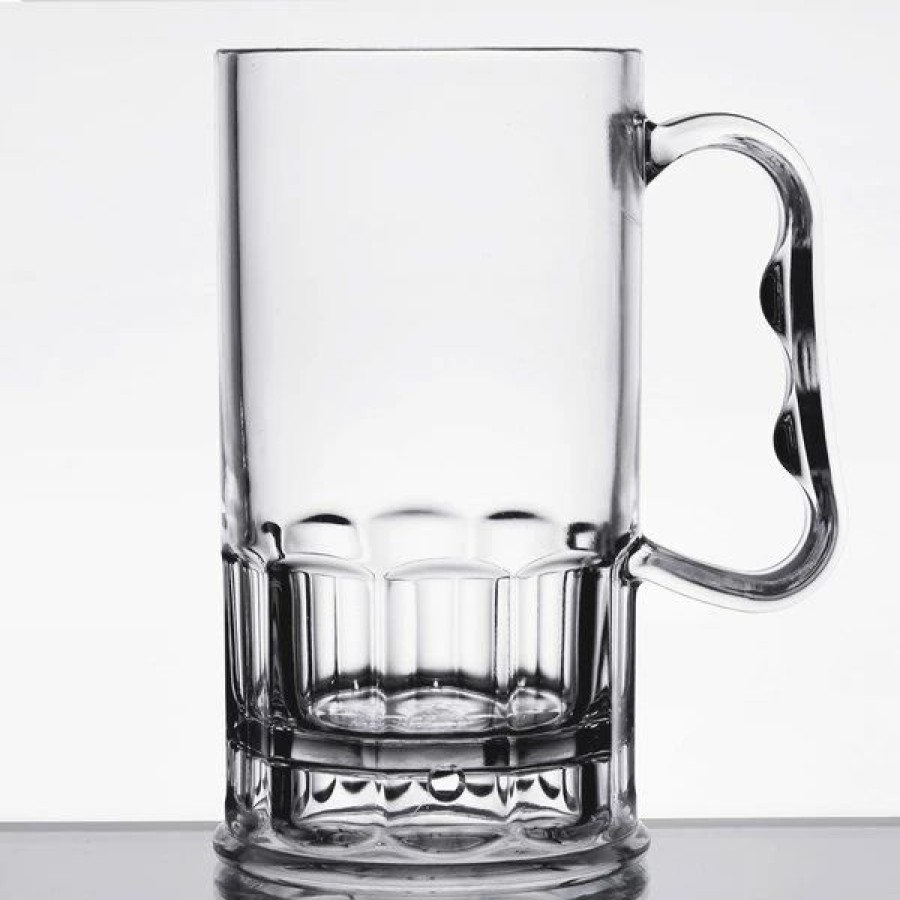 Reusable Plastic Beverageware * | Get Enterprises Get 00082-1-San-Cl 10 Oz. Customizable San Plastic Beer Mug 24/Case