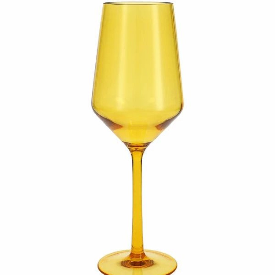 Reusable Plastic Beverageware * | Fortessa Tableware Solutions Fortessa Sole 13 Oz. Yellow Sun Tritan Plastic White Wine Glass 12/Case