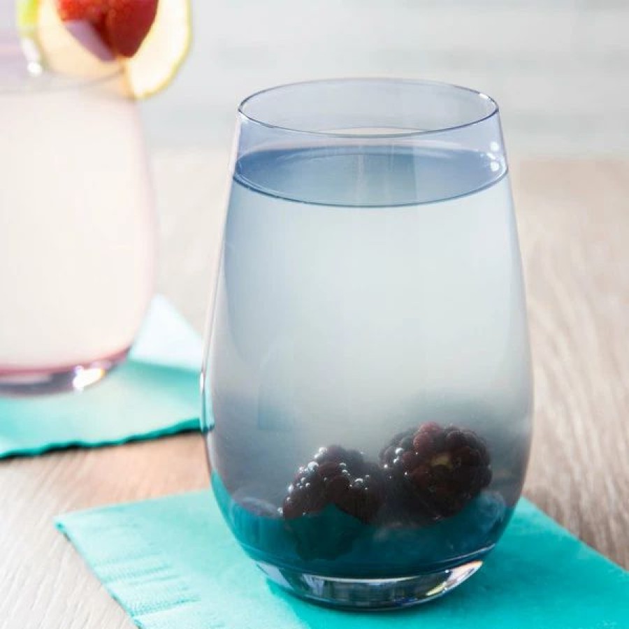 Glassware * | Stolzle S3527912E Elements 16.5 Oz. Smoky Blue Stemless Wine Glass / Tumbler 24/Case