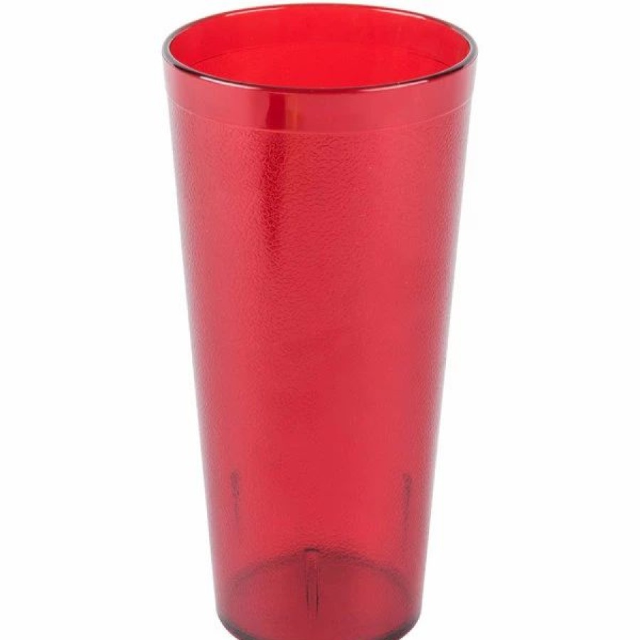 Reusable Plastic Beverageware * | Carlisle 522410 Stackable 24 Oz. Ruby San Plastic Tumbler 72/Case