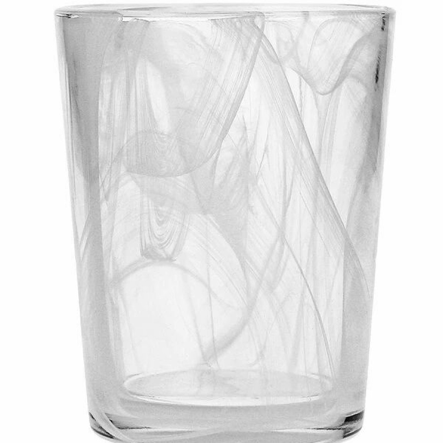 Novelty & Specialty Beverageware * | Fortessa Tableware Solutions Fortessa Swirl 11 Oz. White Rocks / Double Old Fashioned Glass 6/Case