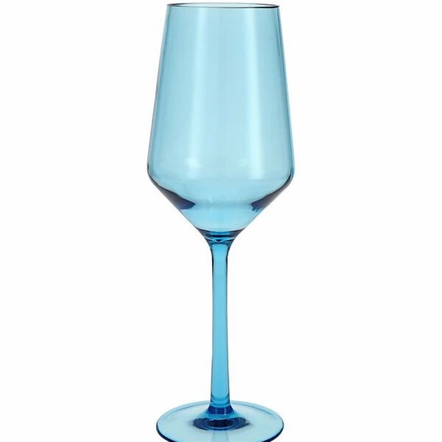 Reusable Plastic Beverageware * | Fortessa Tableware Solutions Fortessa Sole 13 Oz. Blue Ether Tritan Plastic White Wine Glass 12/Case