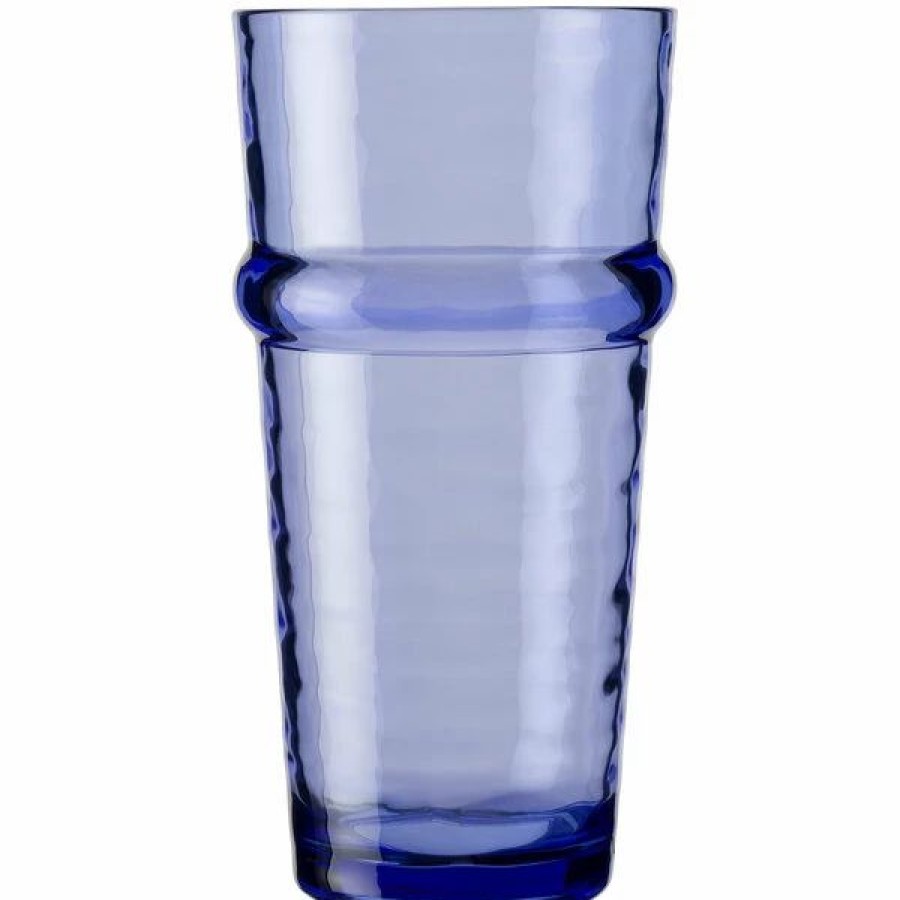 Reusable Plastic Beverageware * | Libbey Infinium Wake 12 Oz. Tidal Blue Tritan Plastic Stackable Beverage Glass 12/Case