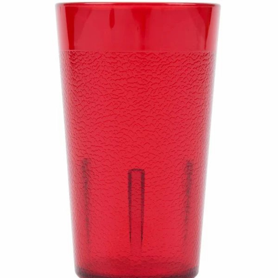 Reusable Plastic Beverageware * | Cambro 500P156 Colorware 5.2 Oz. Ruby Red Customizable San Plastic Tumbler 72/Case