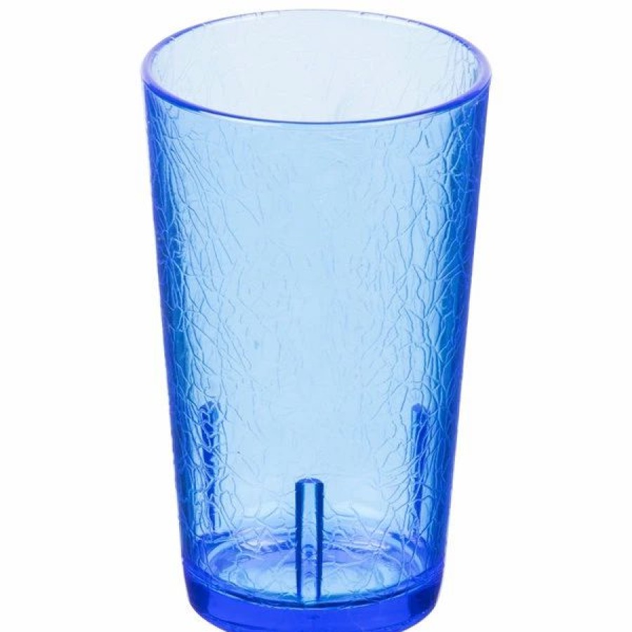 Reusable Plastic Beverageware * | Cambro D8608 Del Mar 8 Oz. Sapphire Blue Customizable San Plastic Tumbler 36/Case