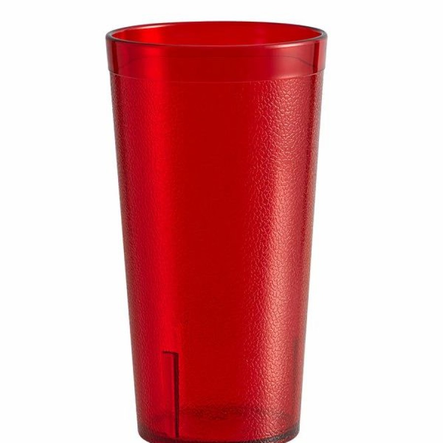 Reusable Plastic Beverageware * | Carlisle 521610 Stackable 16 Oz. Ruby San Plastic Tumbler 72/Case