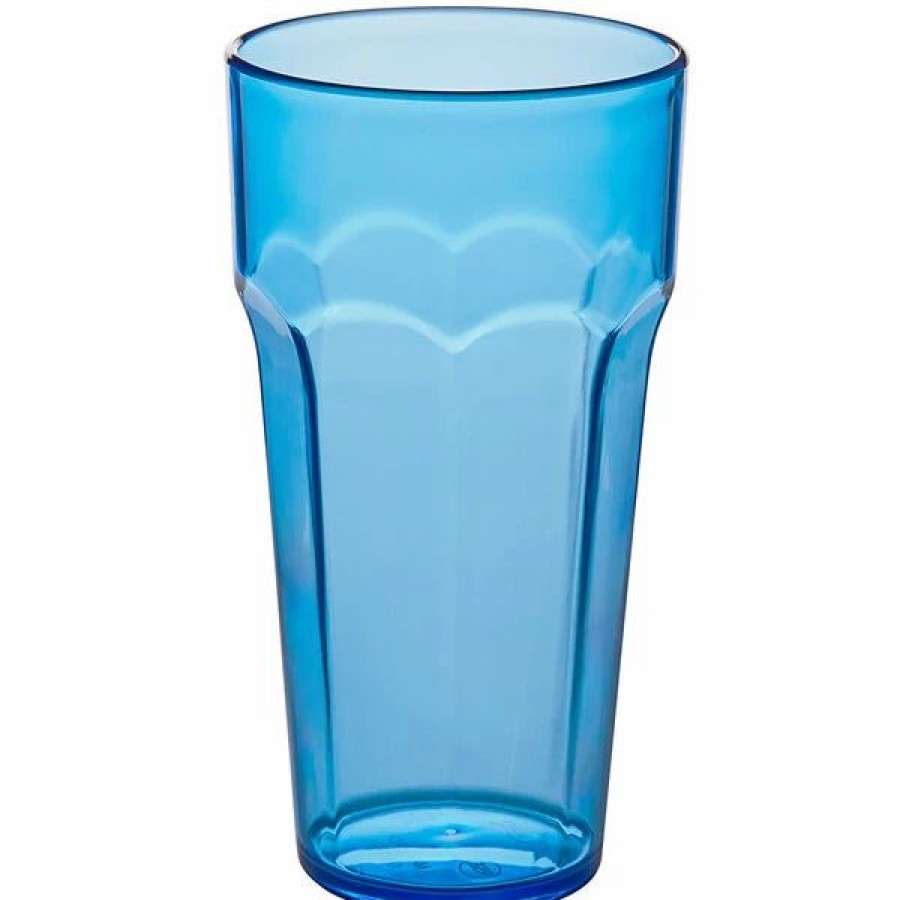 Reusable Plastic Beverageware * | Choice 22 Oz. Blue San Plastic Paneled Tumbler 12/Pack