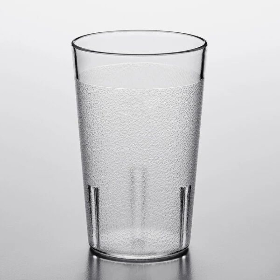 Reusable Plastic Beverageware * | Choice 8 Oz. Clear San Plastic Pebbled Tumbler 12/Pack