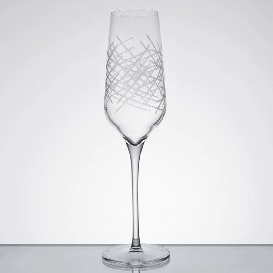 Glassware * | Master'S Reserve 9332/69477 Renewal 8.5 Oz. Crosshatch Champagne Flute 12/Case