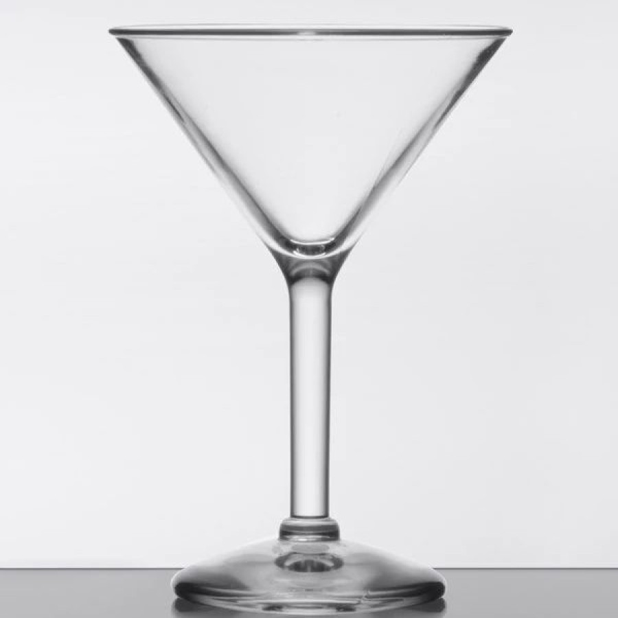 Reusable Plastic Beverageware * | Get Enterprises Get Sw-1402-1-San-Cl 6 Oz. San Plastic Martini Glass