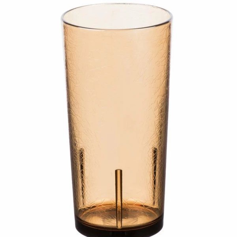 Reusable Plastic Beverageware * | Cambro D24609 Del Mar 24 Oz. Light Amber Customizable San Plastic Tumbler 36/Case