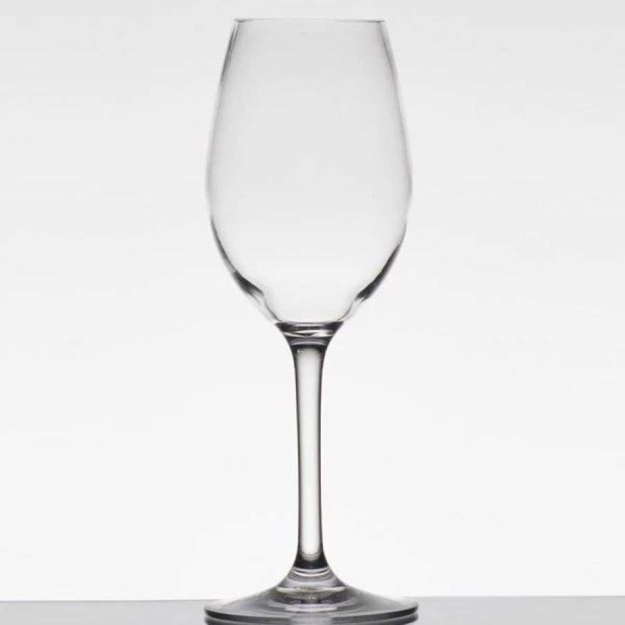 Reusable Plastic Beverageware * | Carlisle 564307 Alibi 11 Oz. Plastic White Wine Glass 24/Case